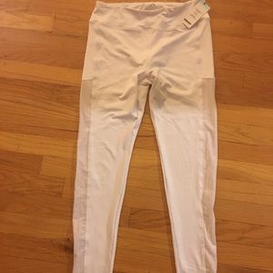 White Leggings W/ Mesh Sides